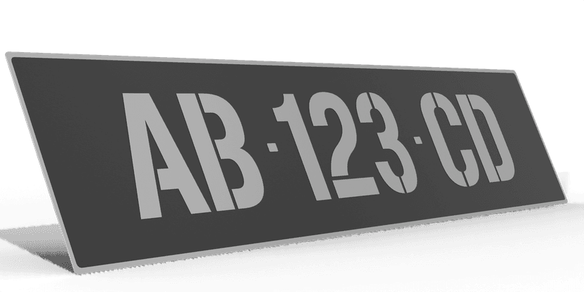 Plaque Automobile en aluminium